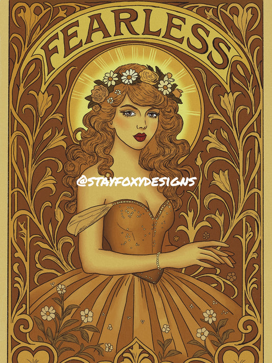 Taylor Swift "Fearless" Era — Art Nouveau Print