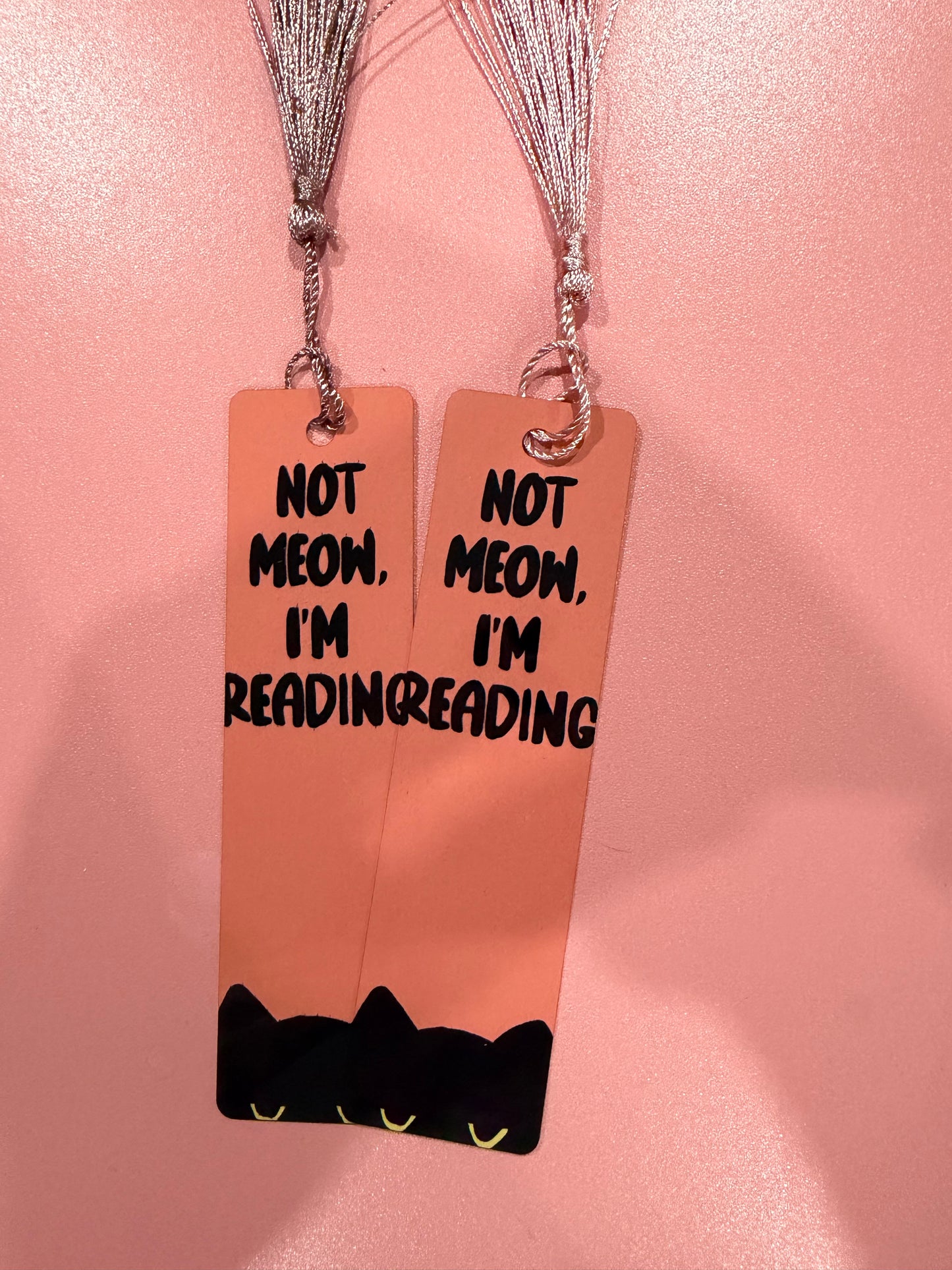 "Not Meow I'm Reading" Bookmark - Funny Cat Page Holder