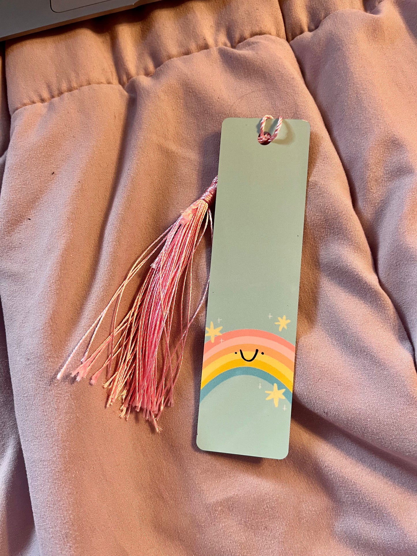 Pastel Rainbow Metal Bookmark with Tassel – Cute & Colorful Page Holder