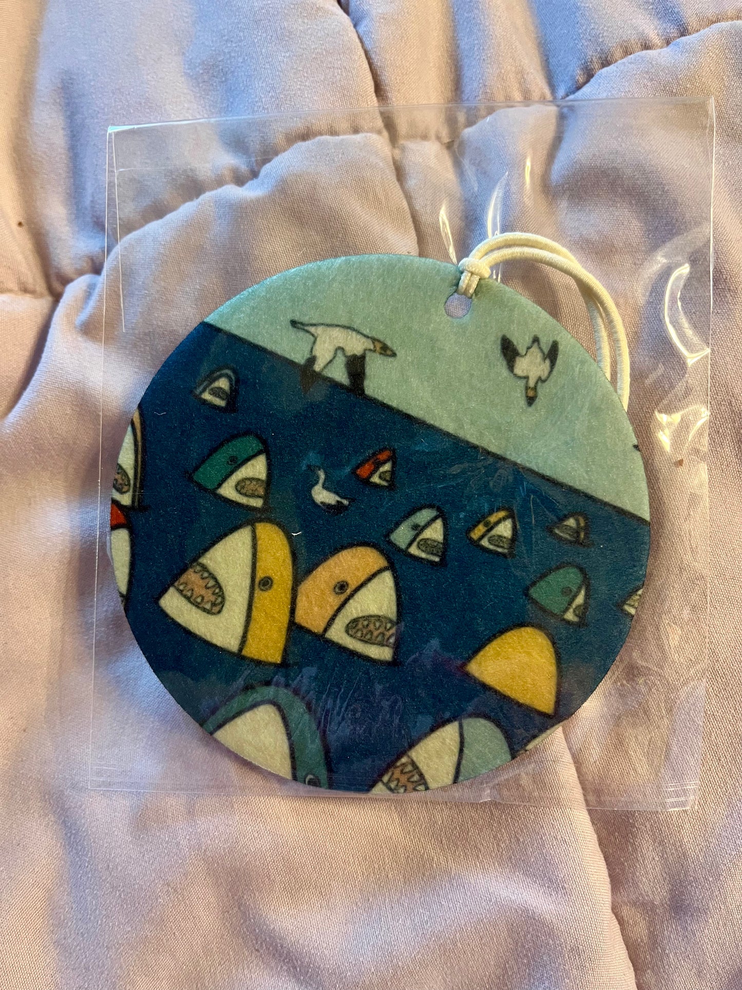 Rainbow Sharks Reusable Air Freshener – Colorful Ocean Pop Art (Unscented)