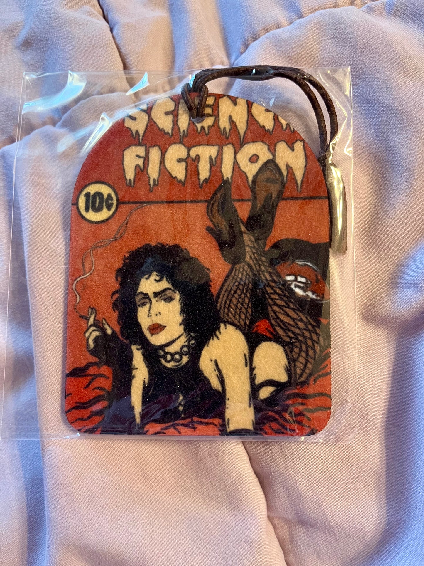 Rocky Horror x Pulp Fiction “Science Fiction” Reusable Air Freshener – Pop Art Horror Mashup (Unscented)
