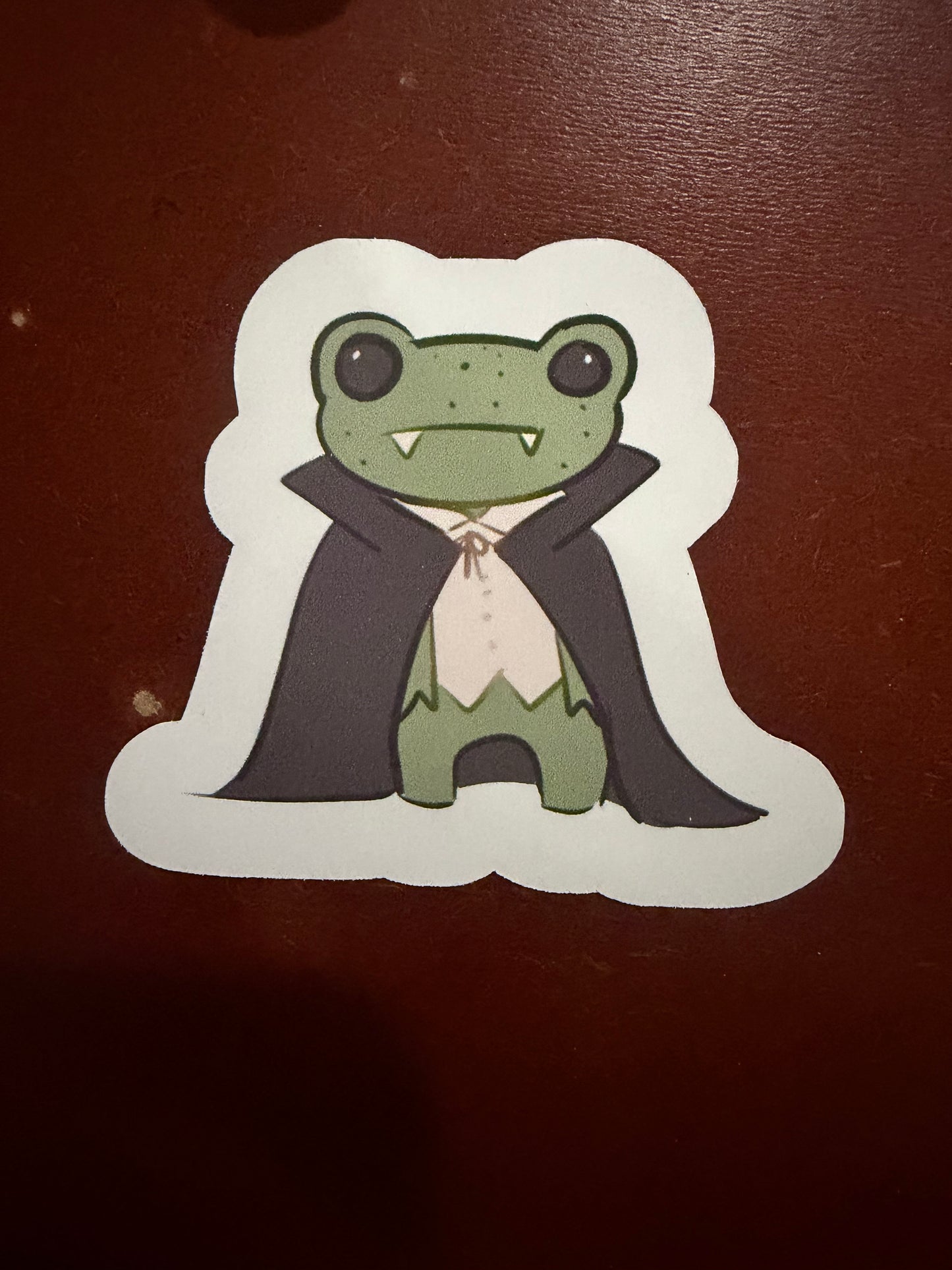 Vampire Frog Die Cut Sticker
