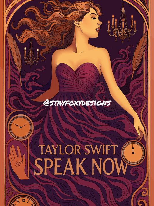 Taylor Swift "Speak Now" Era — Art Nouveau Print