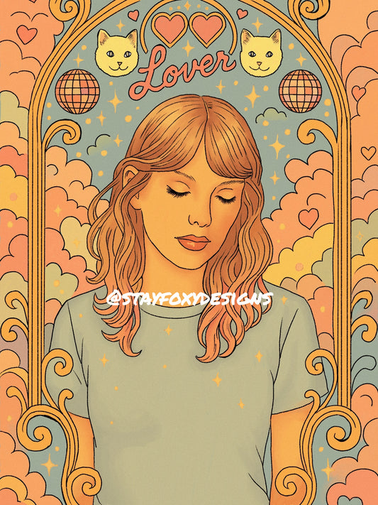 Taylor Swift "Lover" Era — Art Nouveau Print