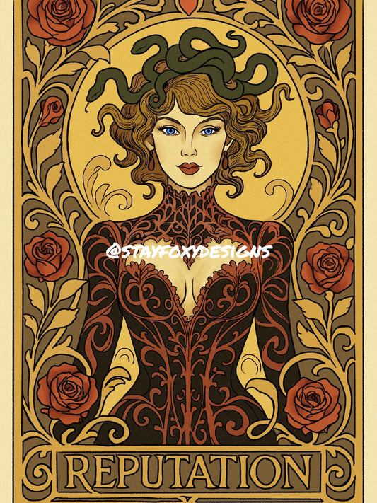 Taylor Swift "Reputation" Era — Art Nouveau Print