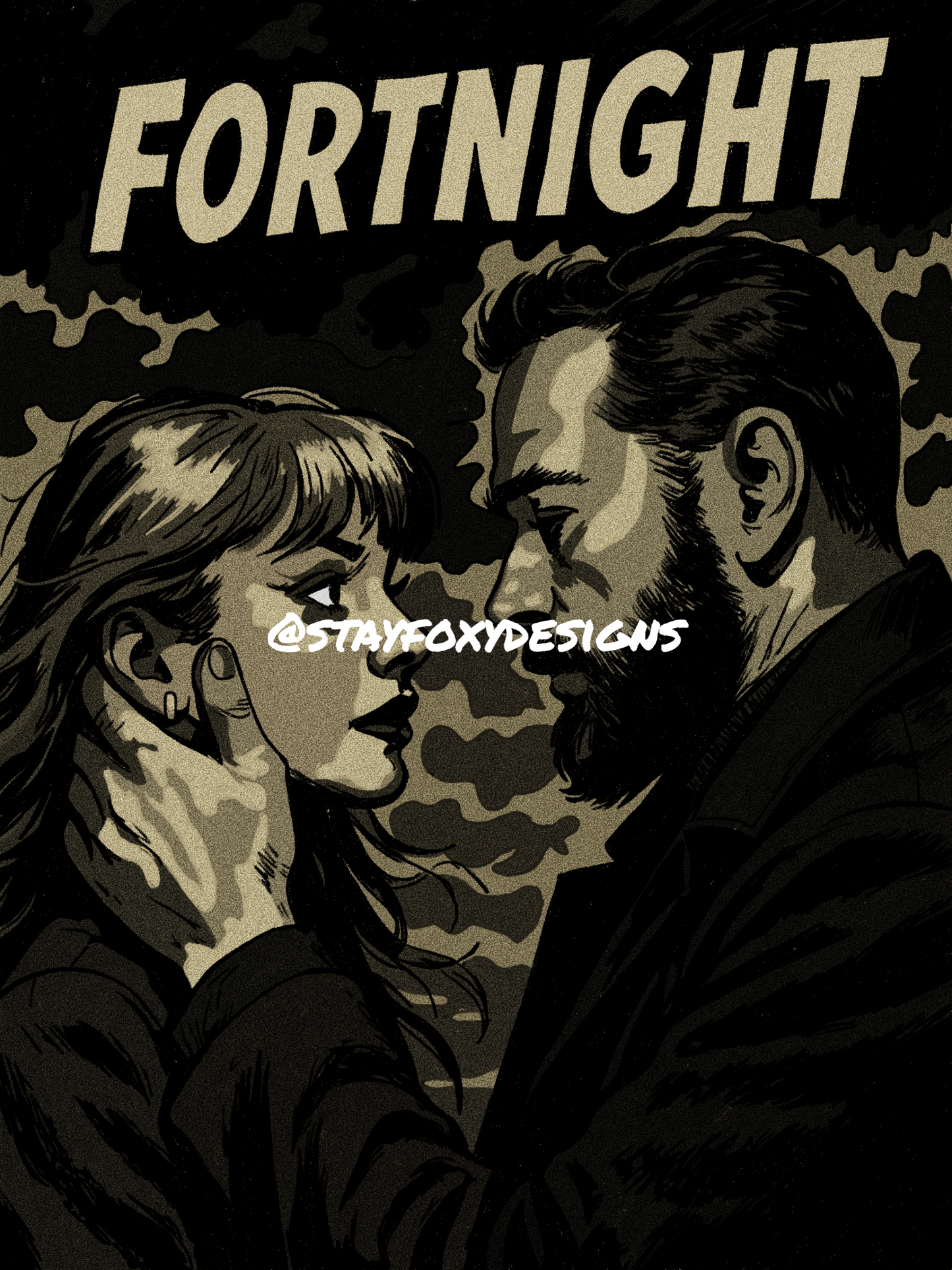 Fortnight Comic Book Cover Digital Print | Taylor Swift & Post Malone Pop Art Poster | Modern Retro Music Wall Art | Instant Download