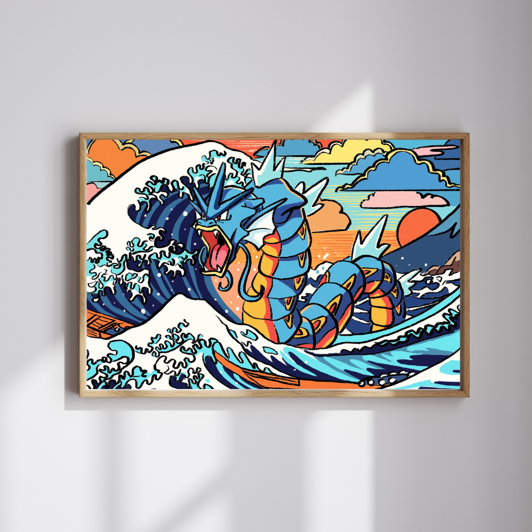 Gyrados Wave Art Print – Heavy Cardstock | 5x7 or 8x10