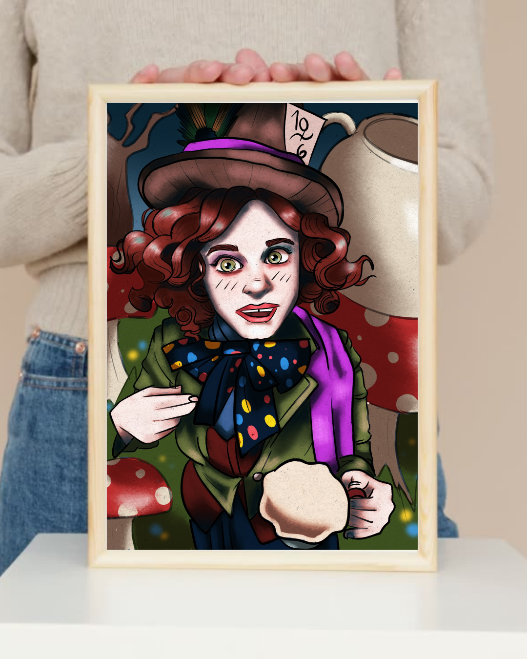 Mad Hatter Art Print | Fantasy Art Print | Whimsical Bookish Illustration