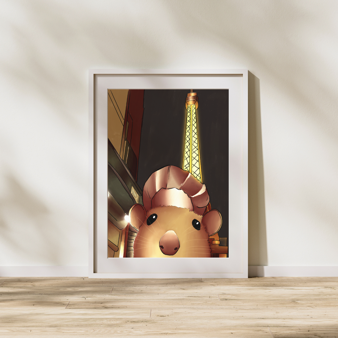 “Parisian Chef Mouse” – Whimsical Art Print