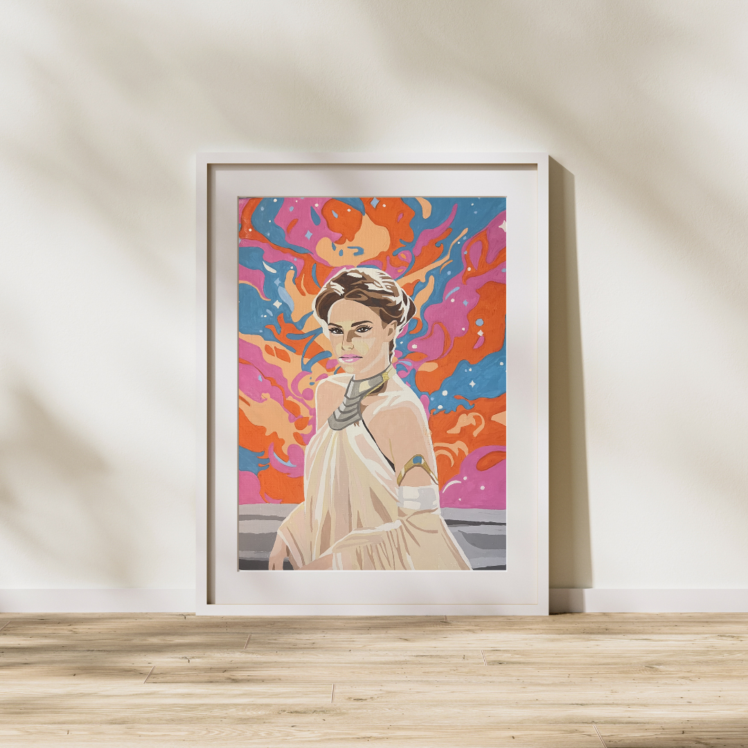 Padmé by the Lake – Sunset Art Print