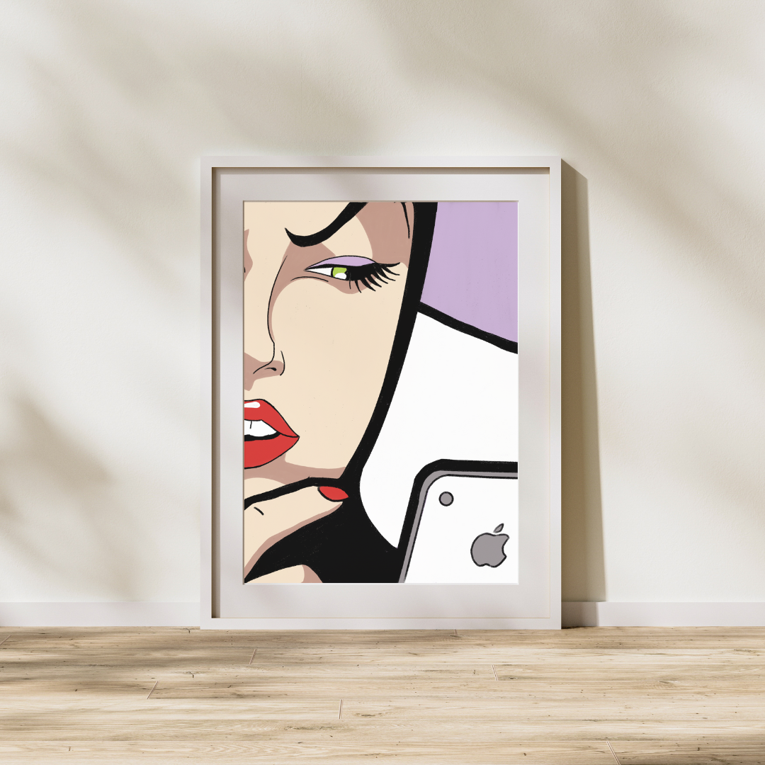 “Evil Queen Checks Her iPhone” – Pop Culture Art Print