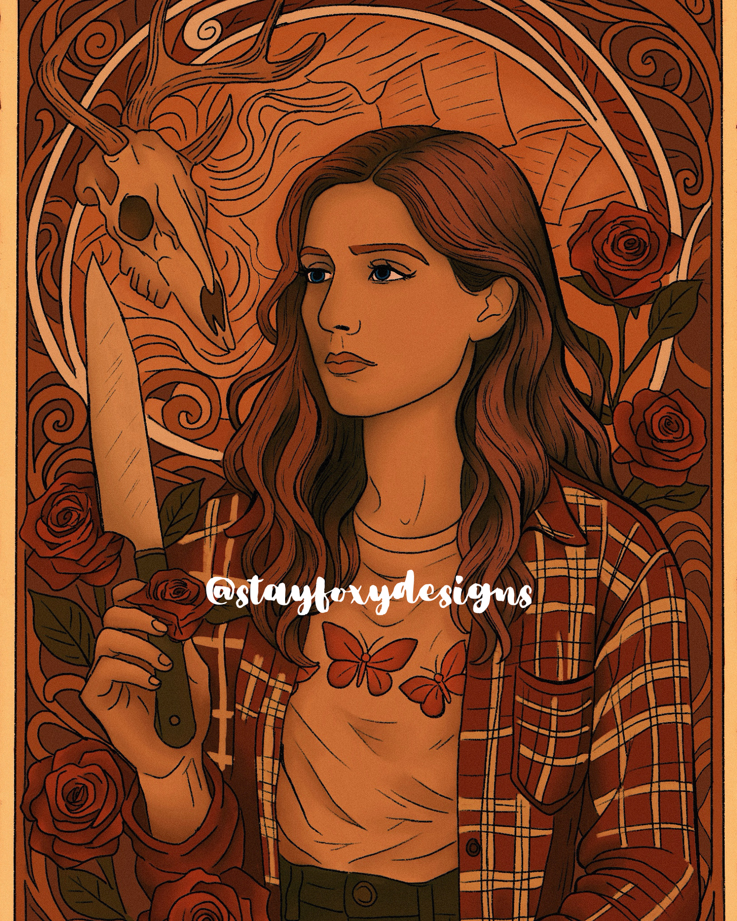 Yellowjackets Art Nouveau – Shauna (Physical Print Pre-Order)