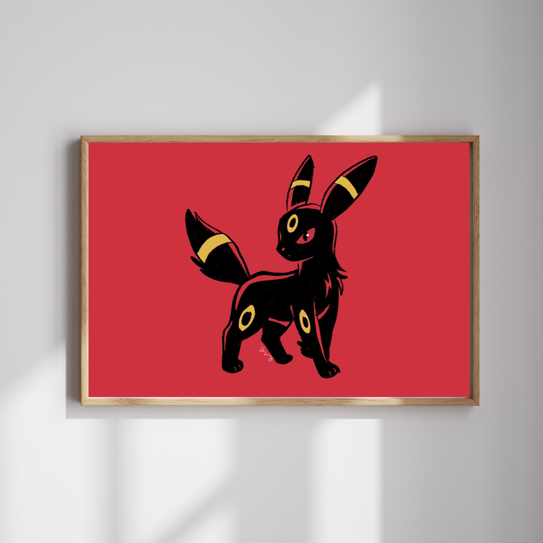 Umbreon Art Print – Heavy Cardstock | 5x7 or 8x10