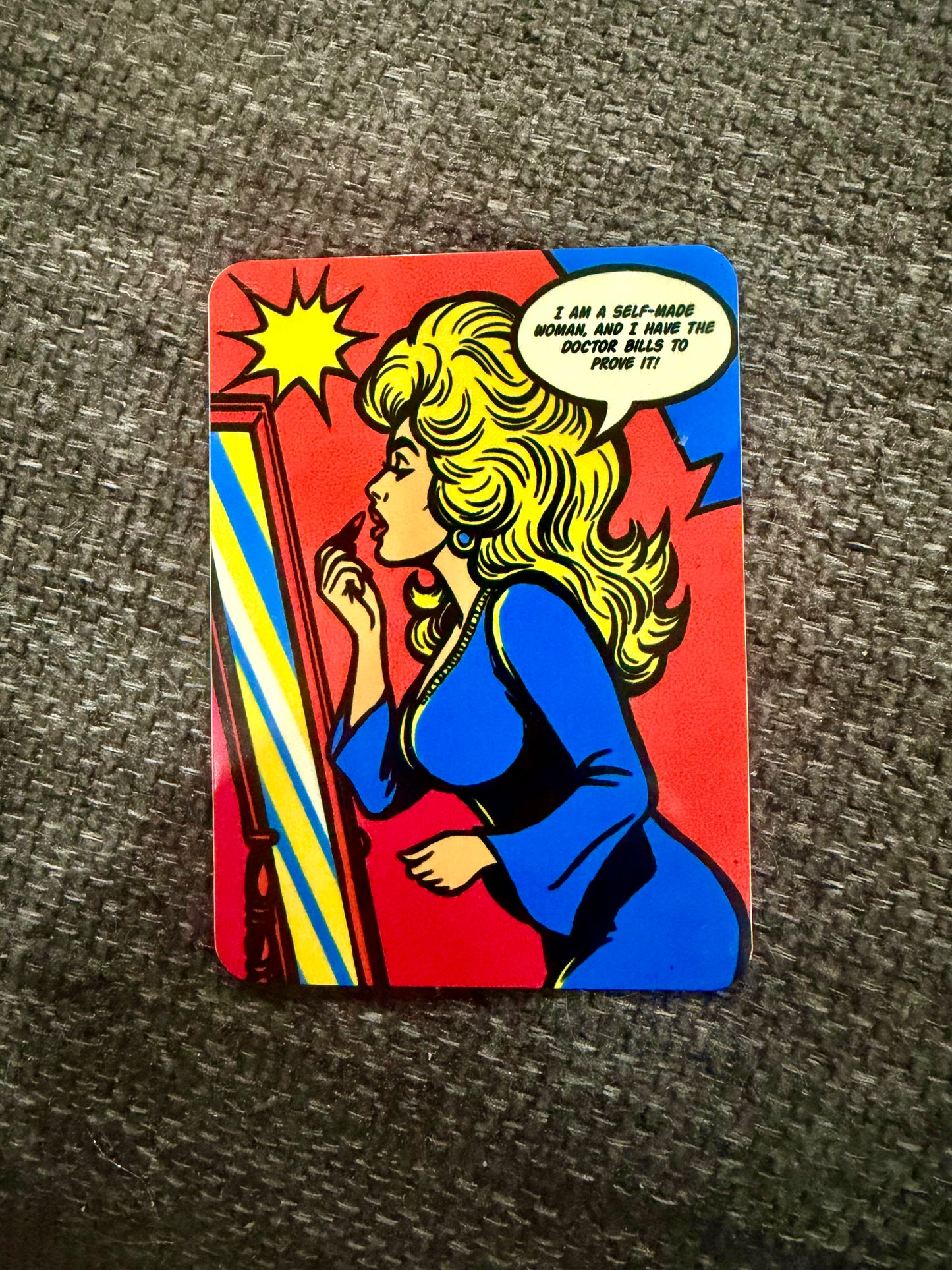 “I'm a Self-Made Woman” – Pop Art Fridge Magnet