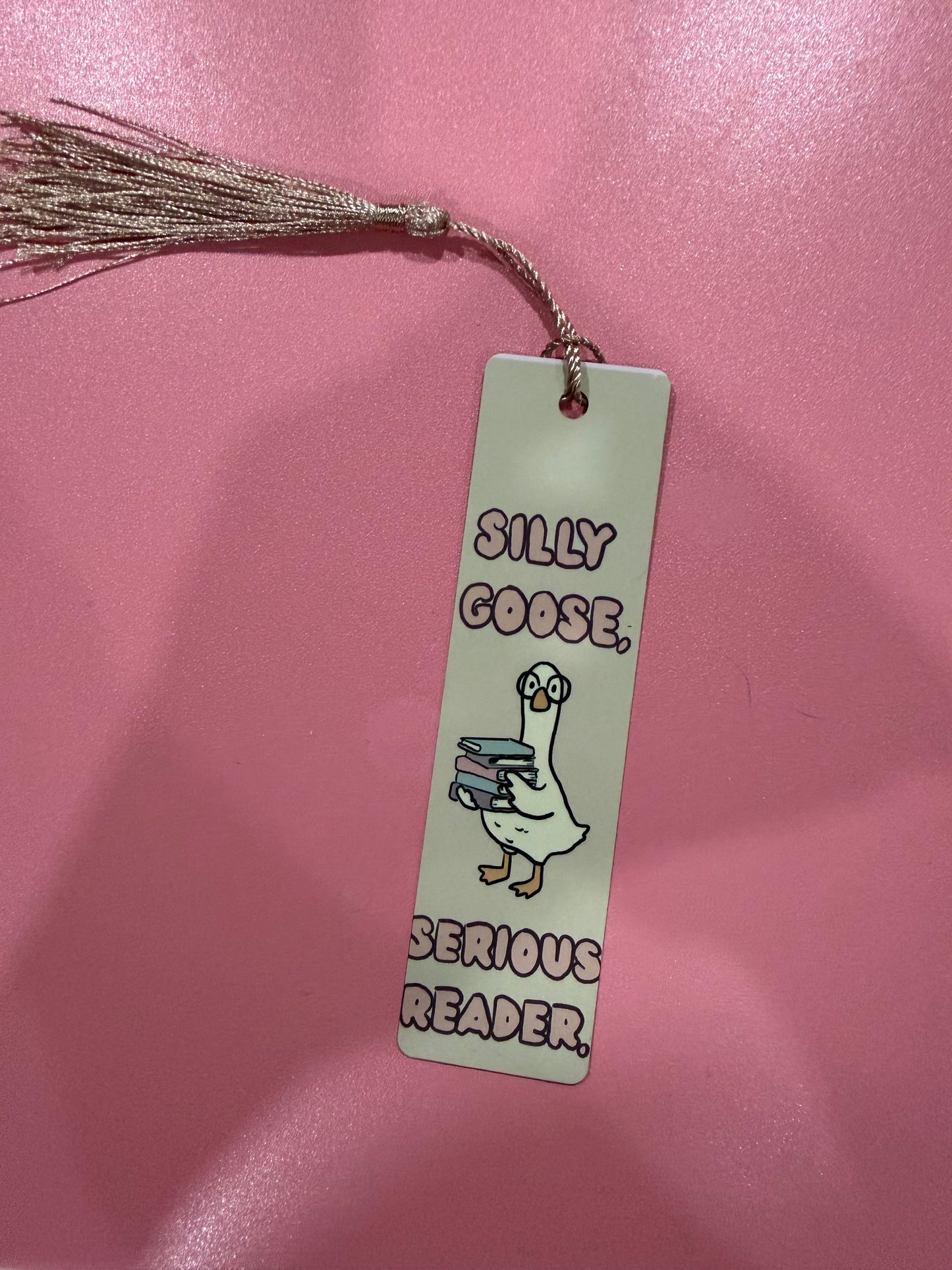"Silly Goose Serious Reader" Bookmark - Funny Animal Page Holder