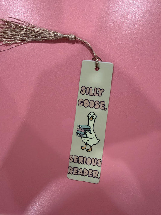 "Silly Goose Serious Reader" Bookmark - Funny Animal Page Holder