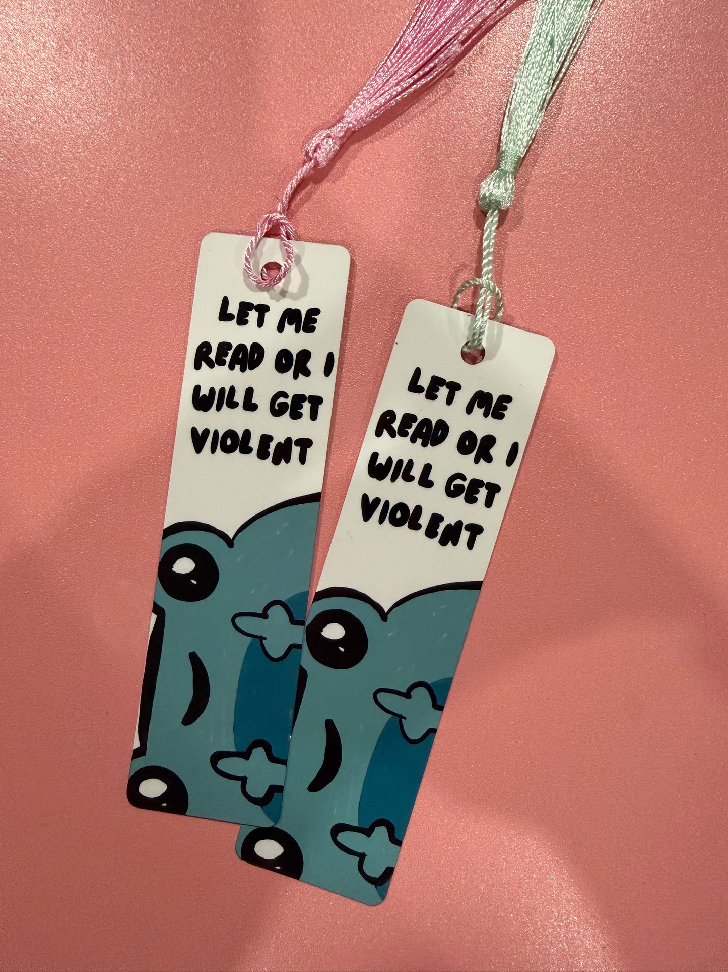 "I Will Get Violent" Bookmark - Funny Frog Page Holder