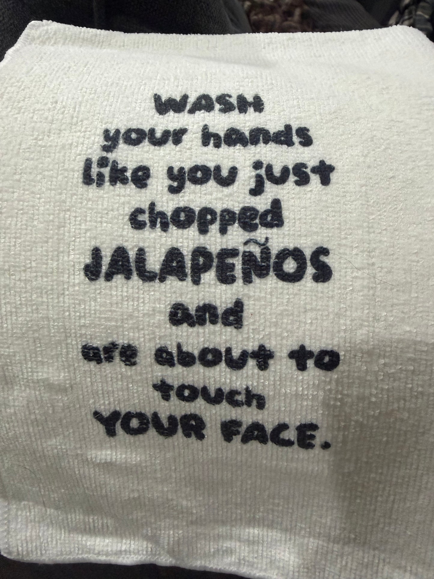 Jalapenos Sassy Funny Decorative Dish Towel