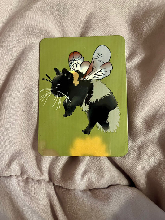 “Cat-Bee Mashup” – Cute Pop Art Fridge Magnet