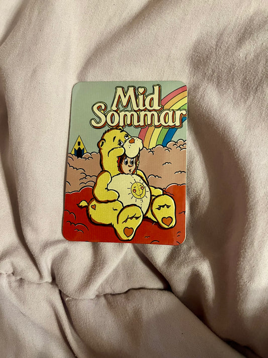 “Midsommar × Care Bear Parody” – Dark Comedy Fridge Magnet
