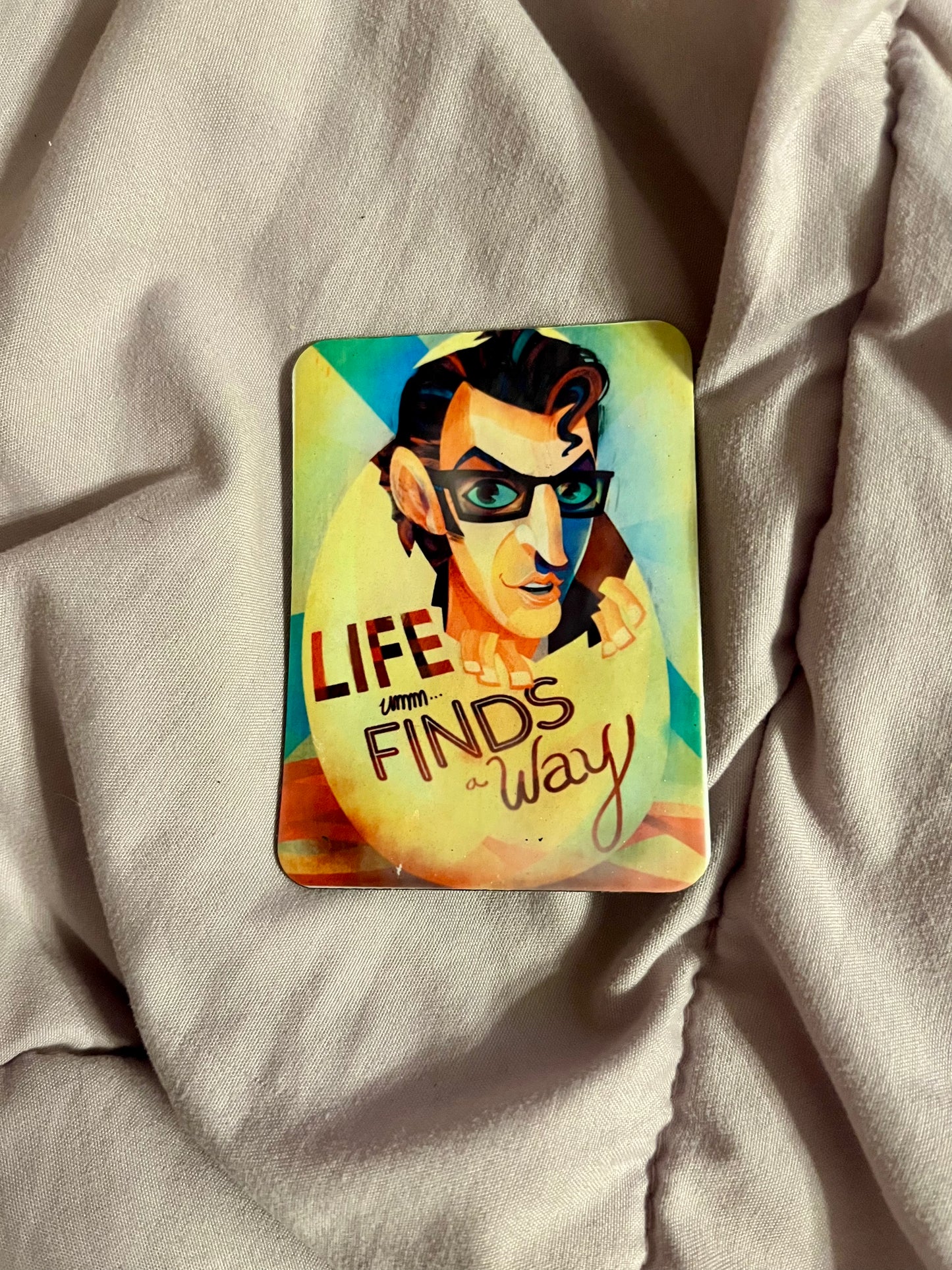 “Life, Uhhhh, Finds a Way” – Jurassic Park Pop Culture Fridge Magnet