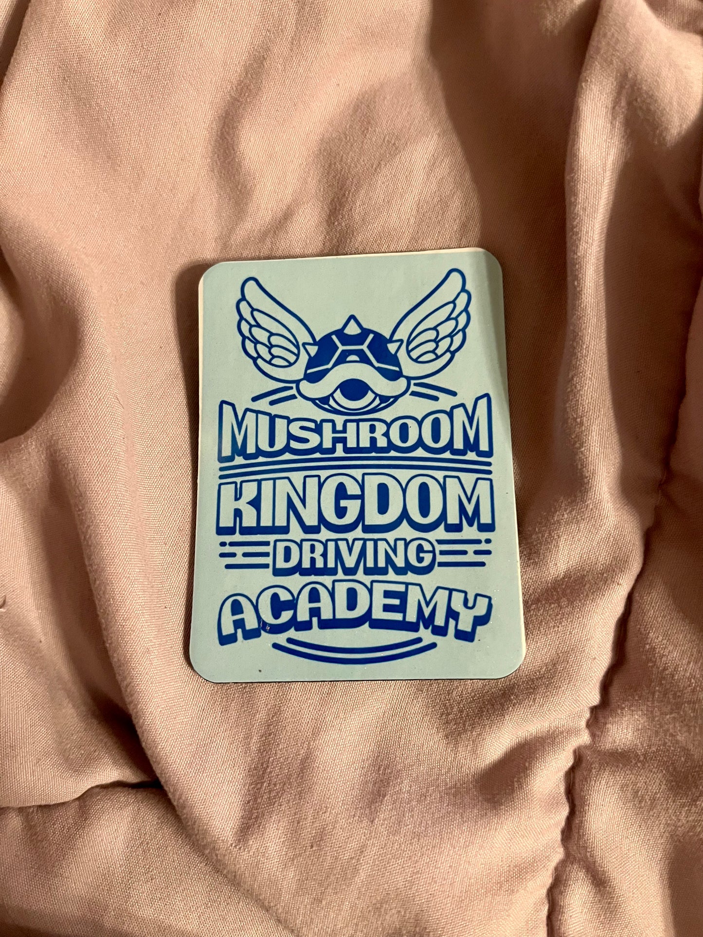 “Mushroom Kingdom Driving Academy” – Gamer Pop Culture Fridge Magnet