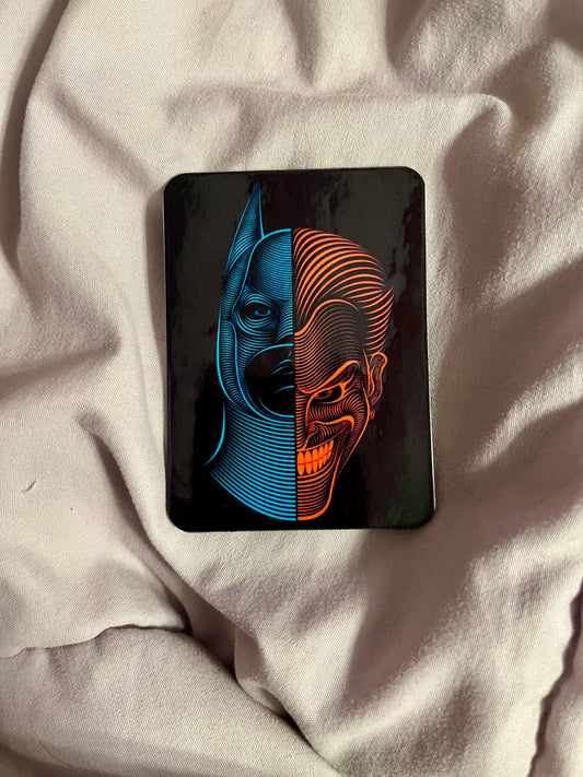 “Batman & Joker Split Face” – Pop Art Fridge Magnet