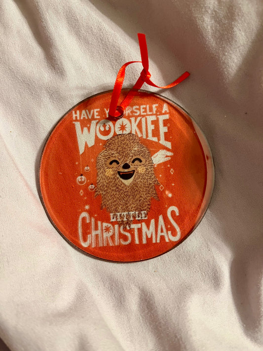 “Have Yourself a Wookiee Little Christmas” – Glass Ornament