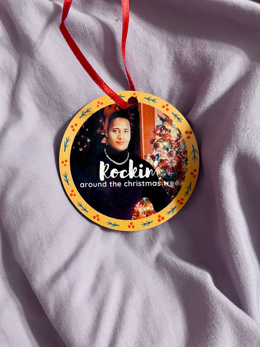 “Rockin’ Around the Christmas Tree” – Resin Ornament