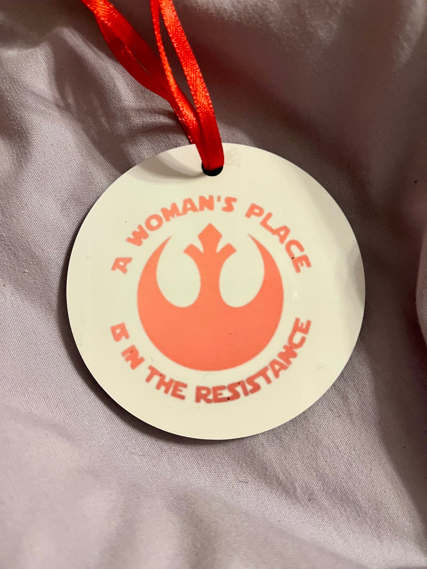 “A Woman’s Place is in the Resistance” – Star Wars Resin Ornament