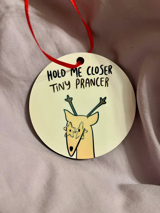 “Hold Me Closer, Tiny Prancer” – Reindeer Ornament with Elton John Glasses