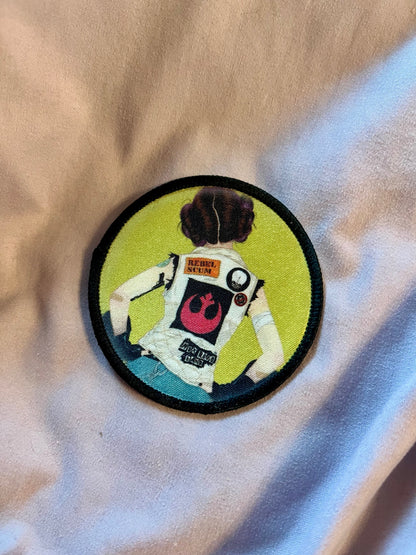 Princess Leia “Patch Vest” Iron-On Patch – Rebel Style Embroidered Appliqué