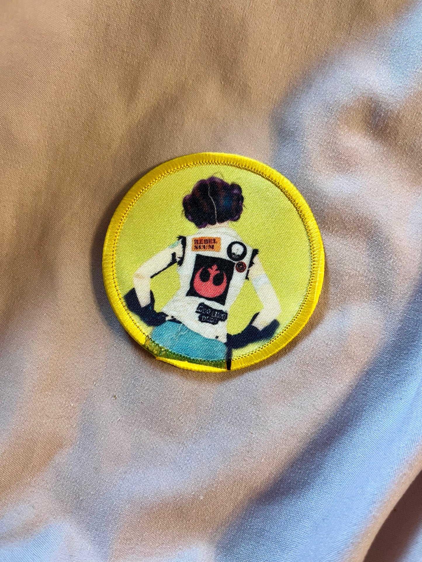 Princess Leia “Patch Vest” Iron-On Patch – Rebel Style Embroidered Appliqué