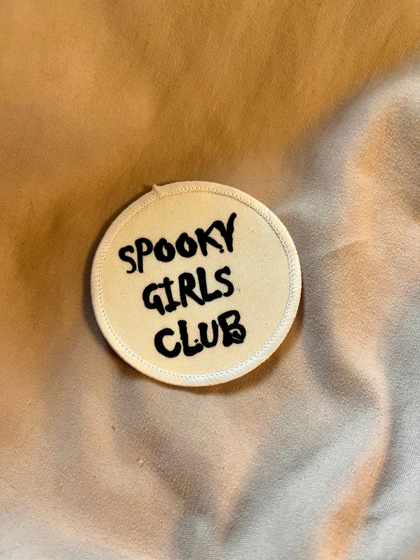 “Spooky Girls Club” Iron-On Patch – Gothic & Fun Embroidered Appliqué