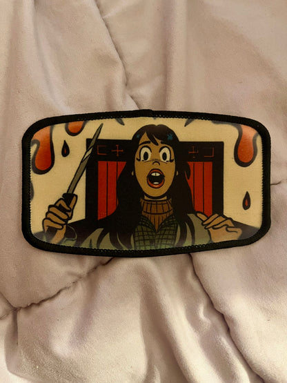 Archie-Style Wendy Torrance Iron-On Patch – Retro Horror Comic Embroidered Appliqué