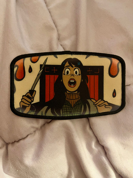Archie-Style Wendy Torrance Iron-On Patch – Retro Horror Comic Embroidered Appliqué