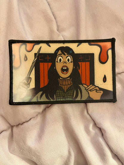 Archie-Style Wendy Torrance Iron-On Patch – Retro Horror Comic Embroidered Appliqué