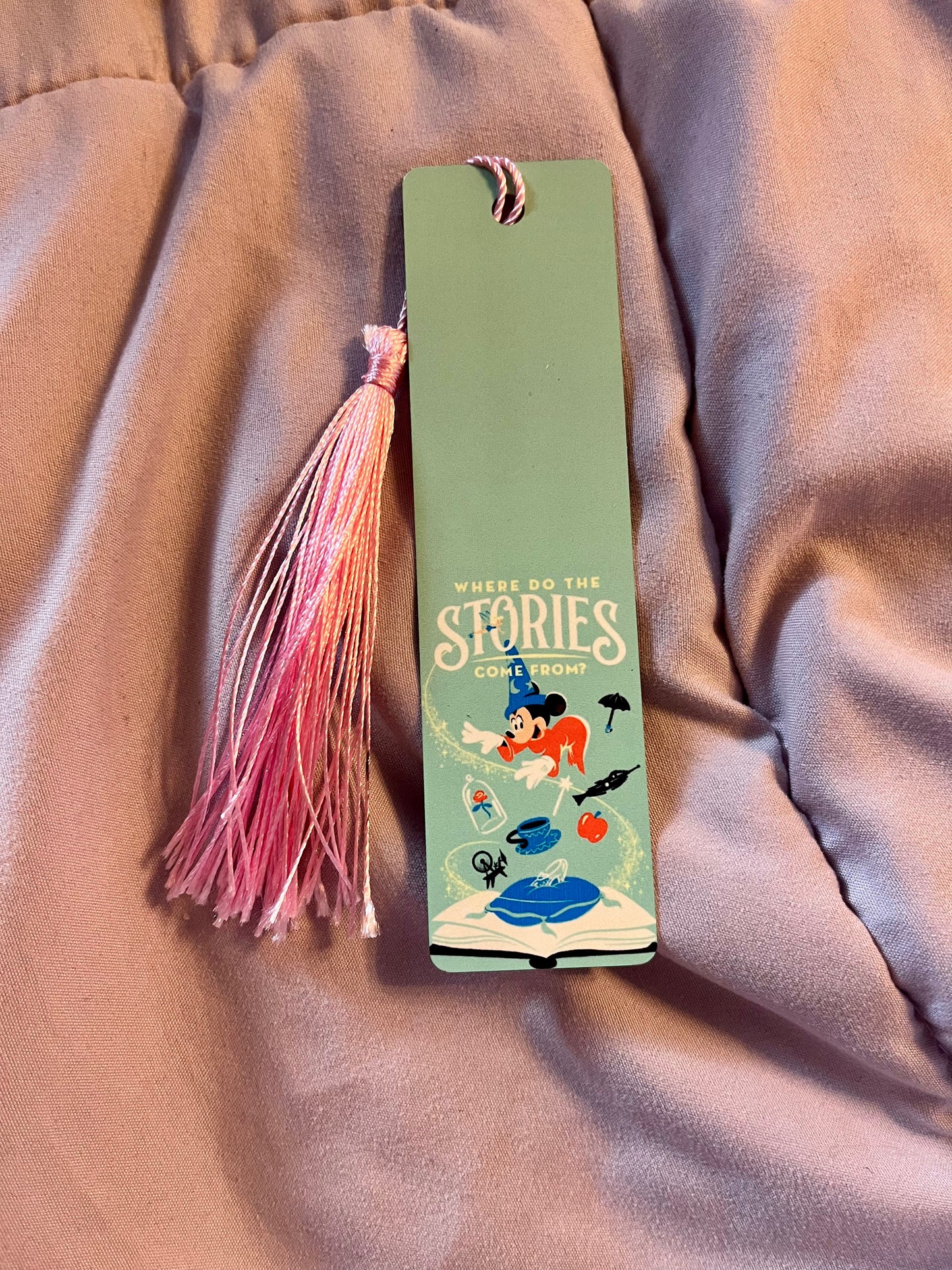 Sorcerer Mickey Metal Bookmark with Tassel – “Where Do Stories Come From?” Page Holder