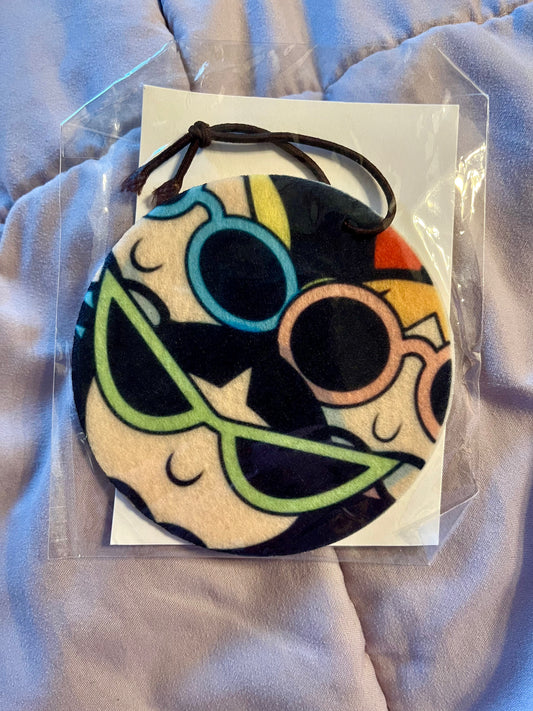 Cool Power Puff Girls Pop Art Reusable Air Freshener – 90s Cartoon Inspired (Unscented)