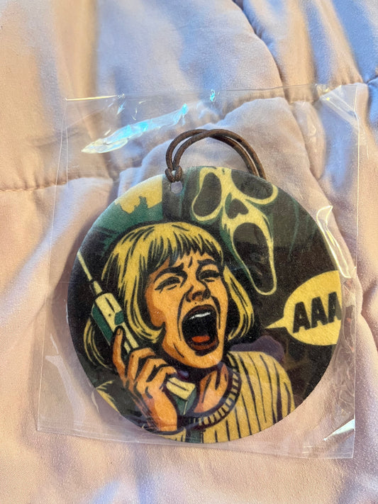 Pop Art Scream Reusable Air Freshener – 90s Horror Inspired (Unscented)