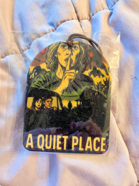 “A Quiet Place” Pop Art Reusable Air Freshener – Suspense Horror Inspired (Unscented)