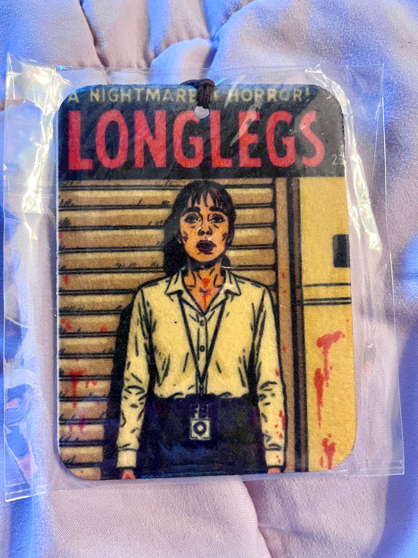 Longlegs Pop Art Reusable Air Freshener – Horror Cartoon Inspired (Unscented)