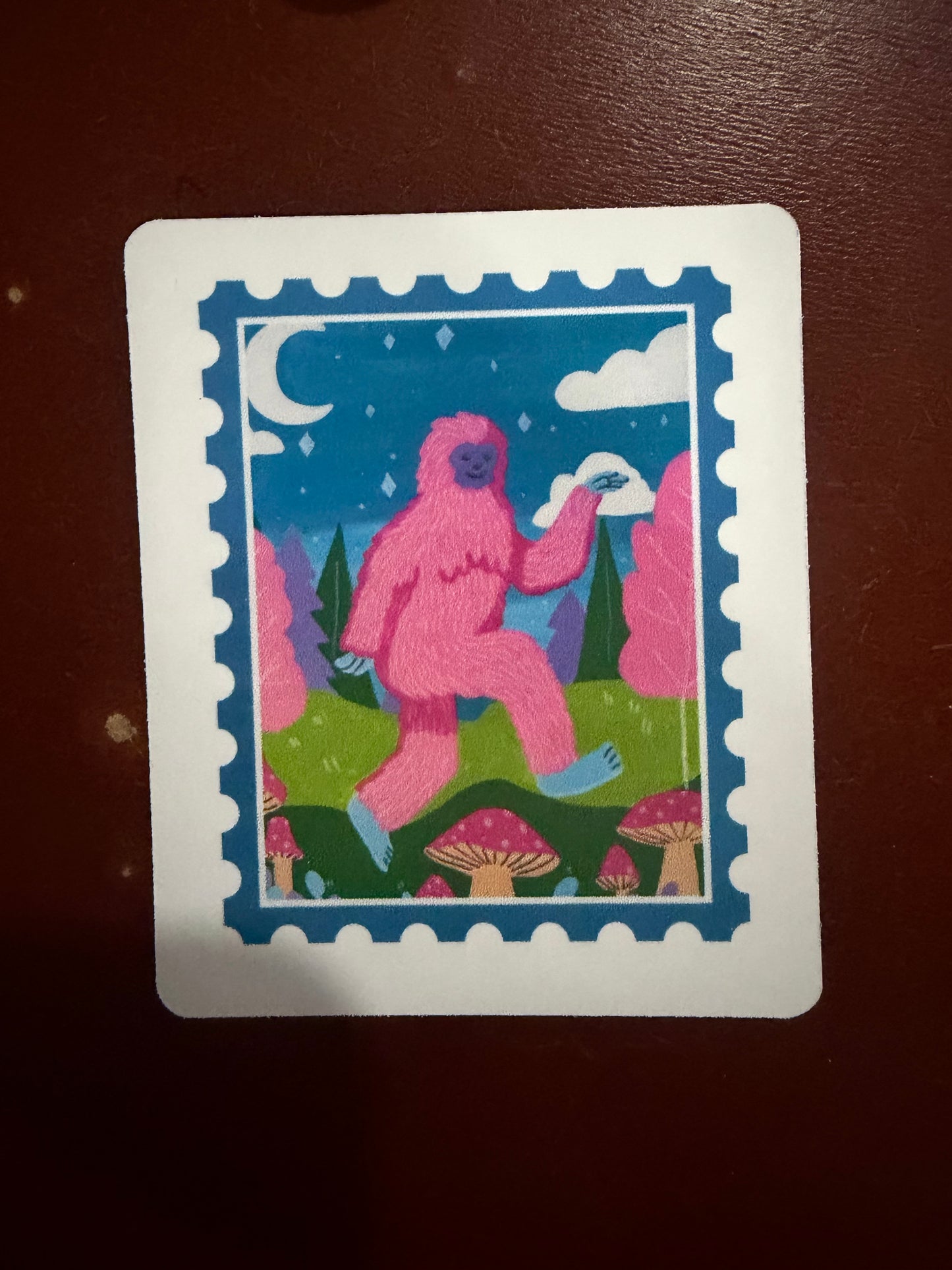 YASSQUATCH Stamp Die Cut Sticker