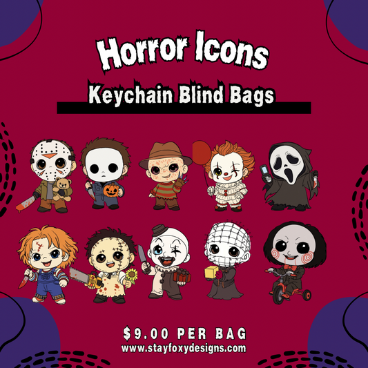 Horror Movie Icons Acrylic Keychain Blind Bags