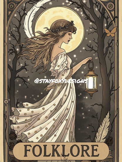 Taylor Swift "Folklore" Era — Art Nouveau Print