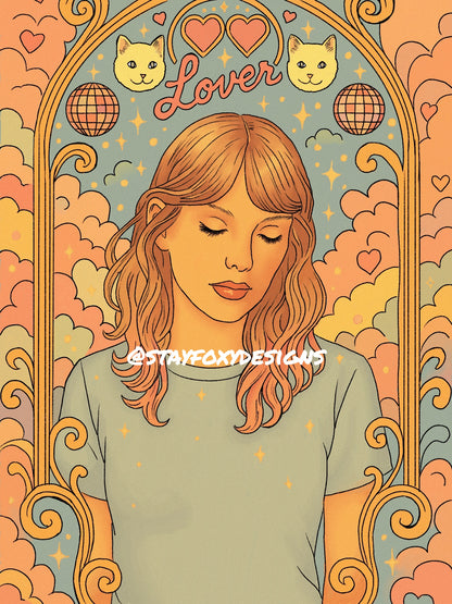 Taylor Swift "Lover" Era — Art Nouveau Print