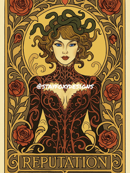 Taylor Swift "Reputation" Era — Art Nouveau Digital Download
