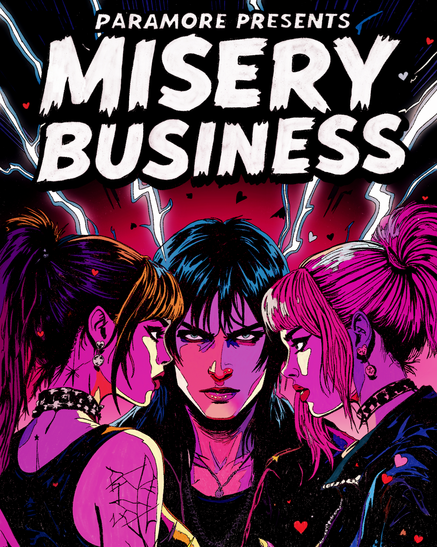 “Misery Business” – Comic Book–Inspired Pop Punk Art Print (Paramore Inspired)
