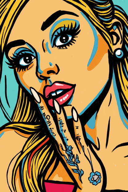 Ariana Grande – Pop Art Portrait Print