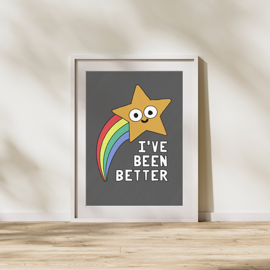 “Gold Star, I’ve Been Better” – Funny Motivational Parody Print